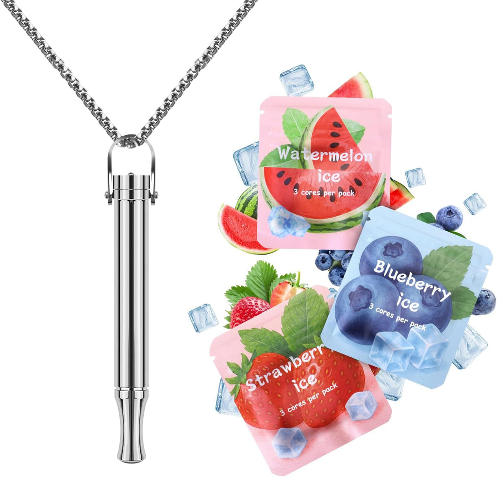 Astofli Stop Smoking Inhaler Breathing Necklace front view for nicotine free quitting.