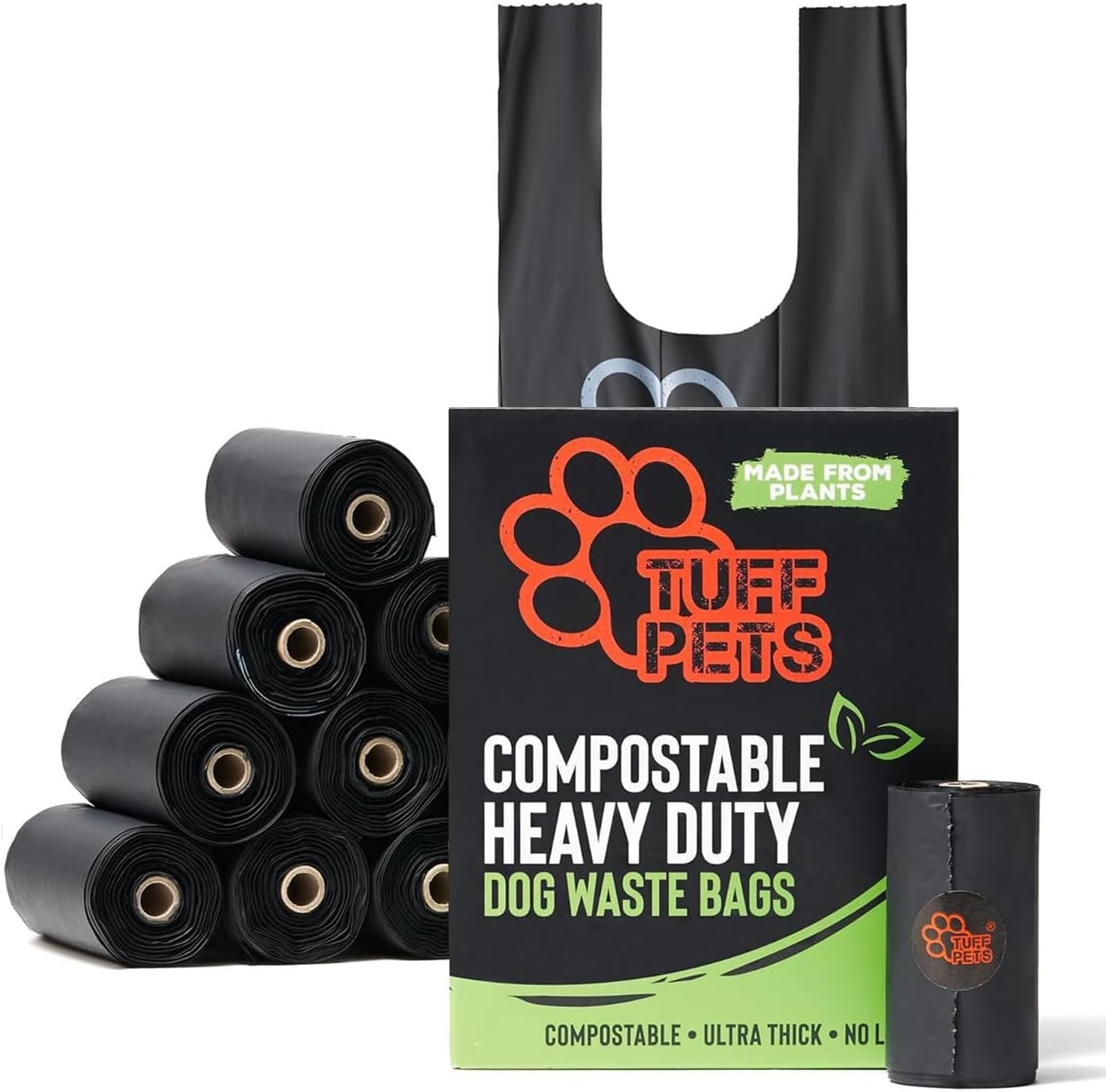 Tuff Pets Heavy Duty Dog Poop Bag With Handles - 16 Rolls of Pet Waste Bags - Fits in any Dogs Poo Bag Dispenser or Holder - Thick Dog Poop Bags - Image 9