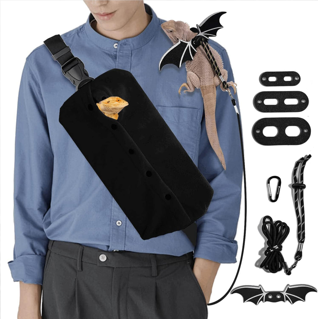 Watfoon lizard leash harness front view