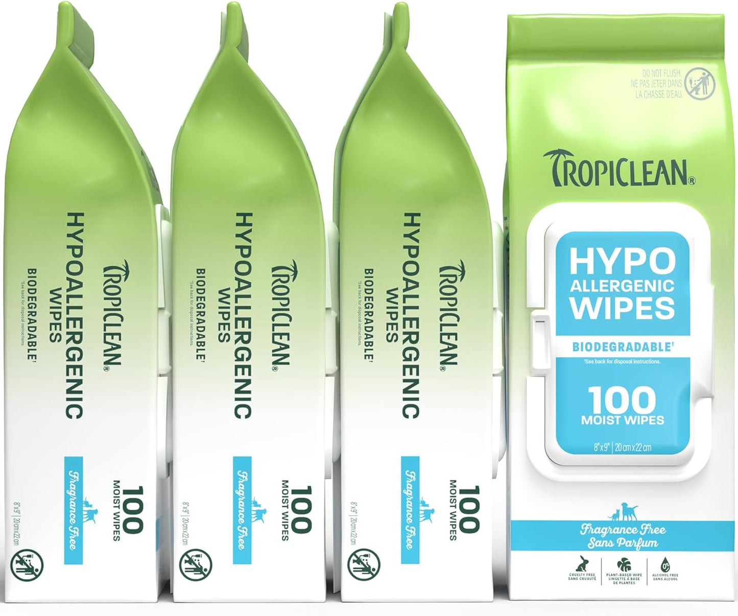 TropiClean Deep Cleaning Pet Wipes, 100ct - Wipes for Dogs & Cats - Gently Removes Dirt, Dander & Smells - for Pet Paws, Face, Body & Bottom - Sweet Berry & Coconut Scent - Image 11