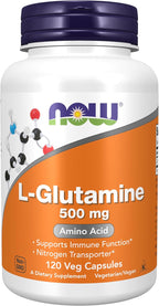 Now Foods L-Glutamine Capsules 500mg -Pack Of 120 Capsules - Image 1