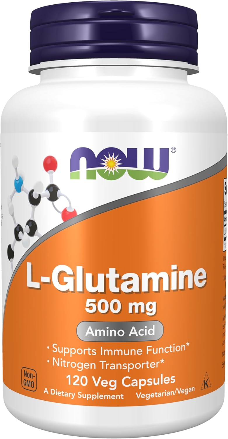 Now Foods L-Glutamine Capsules 500mg -Pack Of 120 Capsules - Image 1