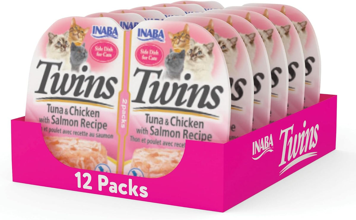 INABA Twins for Cats, Shredded Chicken & Broth Gele Side Dish/Topper Cups with Green Tea Extract, 1.23 Ounces per Serving, 12 Servings, Tuna & Chicken with Scallop Recipe - Image 10