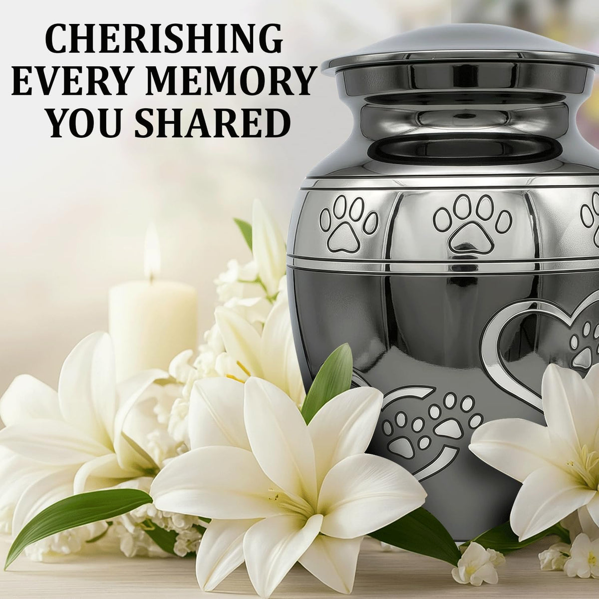 Solace Forever dog and cat urn in premium display box