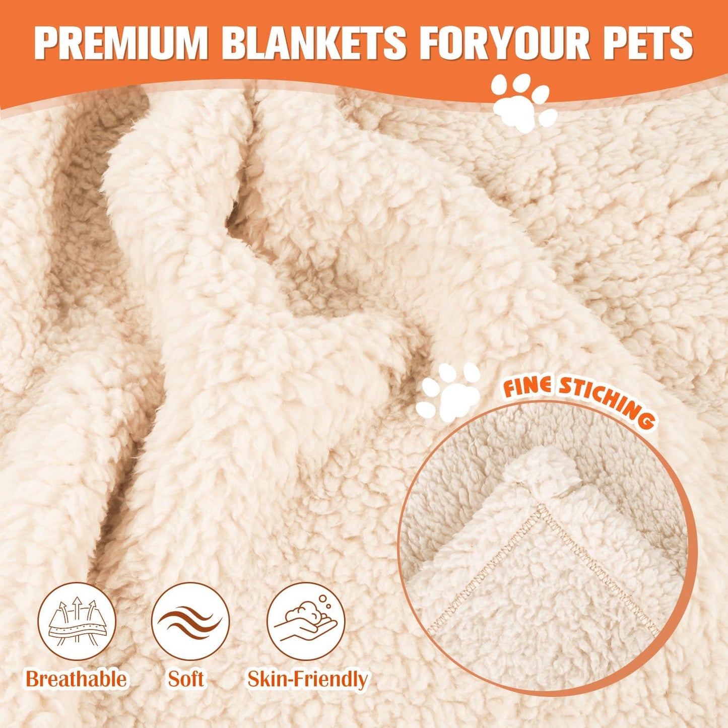 Grey and beige soft small cat blankets spread on a living room sofa