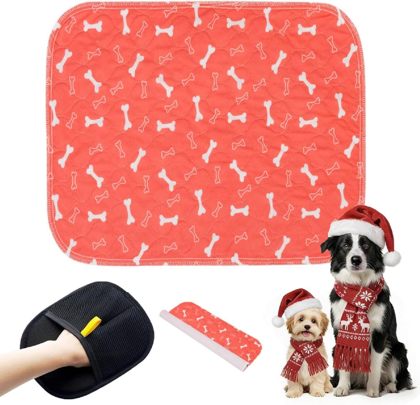 Puppy Pee Pads with Pheromones, Washable Puppy Training Pads for Dogs Reusable Puppy Potty Pads for Dogs and Cats(with Pet Hair Removal Gloves) - Image 15