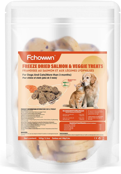 Fchowwn pet treats shown in a bowl for cats and dogs