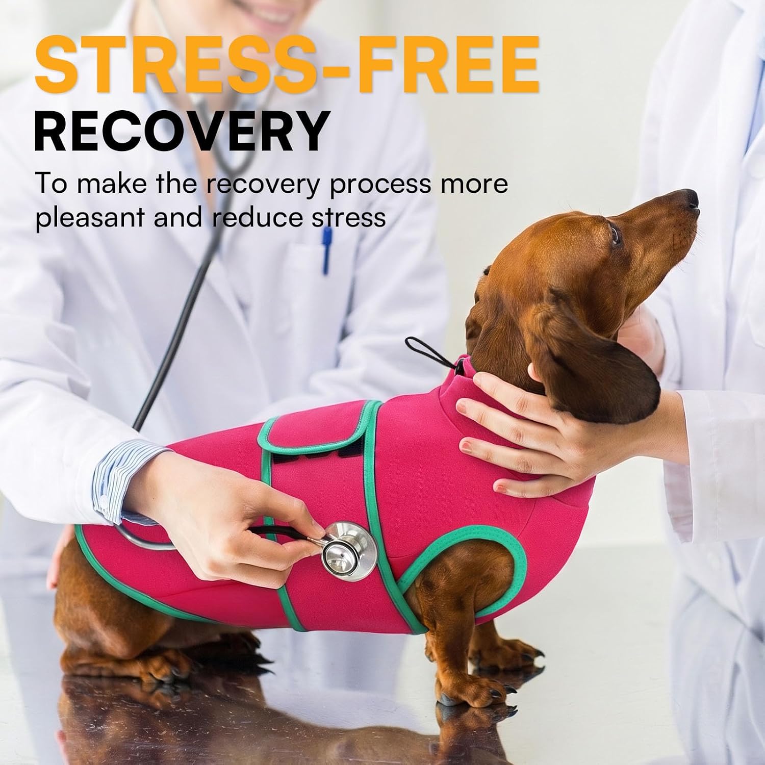 Queenmore dog anxiety hoodie soft fabric texture and close-up wrap design