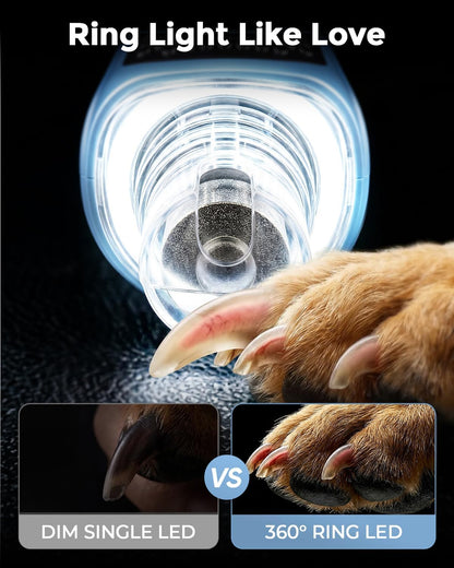 Close up of Catpick pet nail grinder grinding ports
