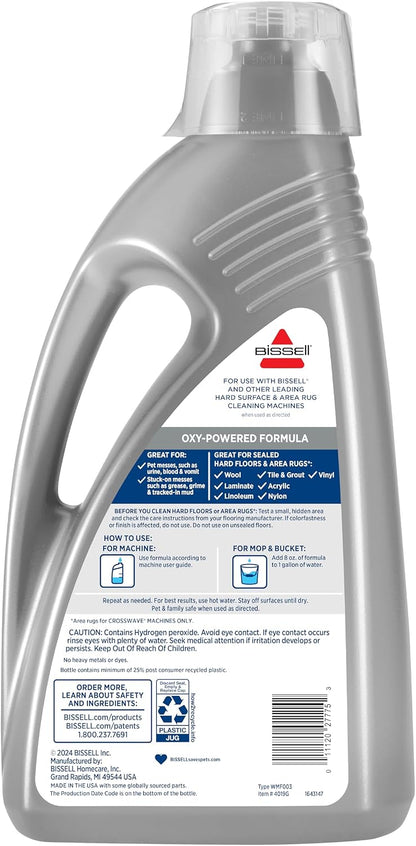 Bissell Pet Pro Oxy cleaning solution bottle showcasing patented pet odor elimination technology