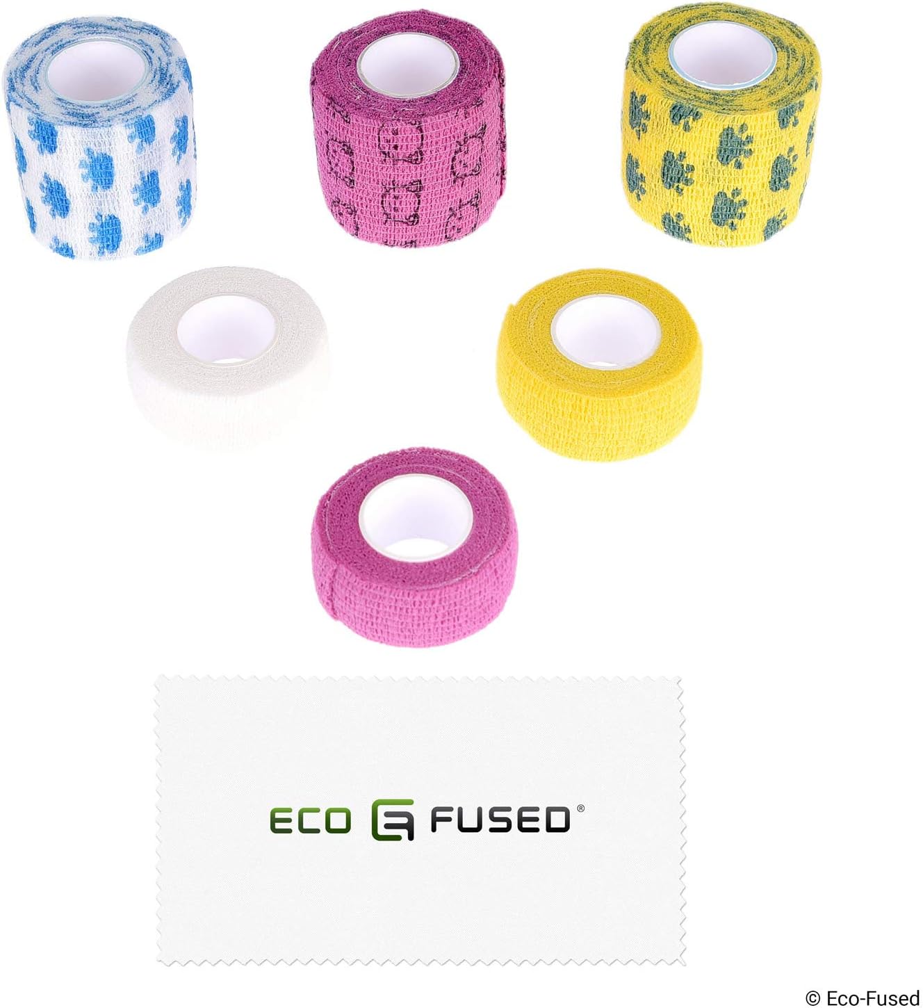 Eco-Fused pet bandage rolls showing easy tear functionality