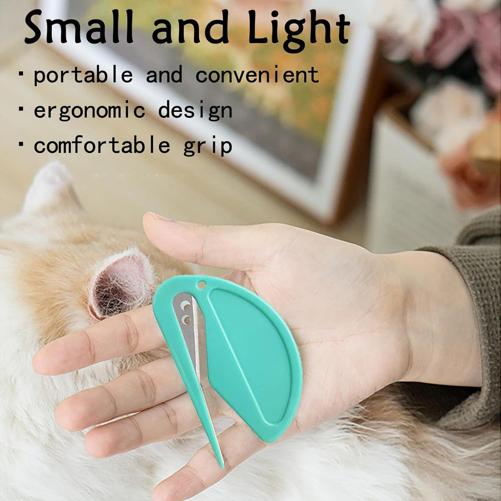 Pet owner using Cyhdddr knotting comb on dog fur
