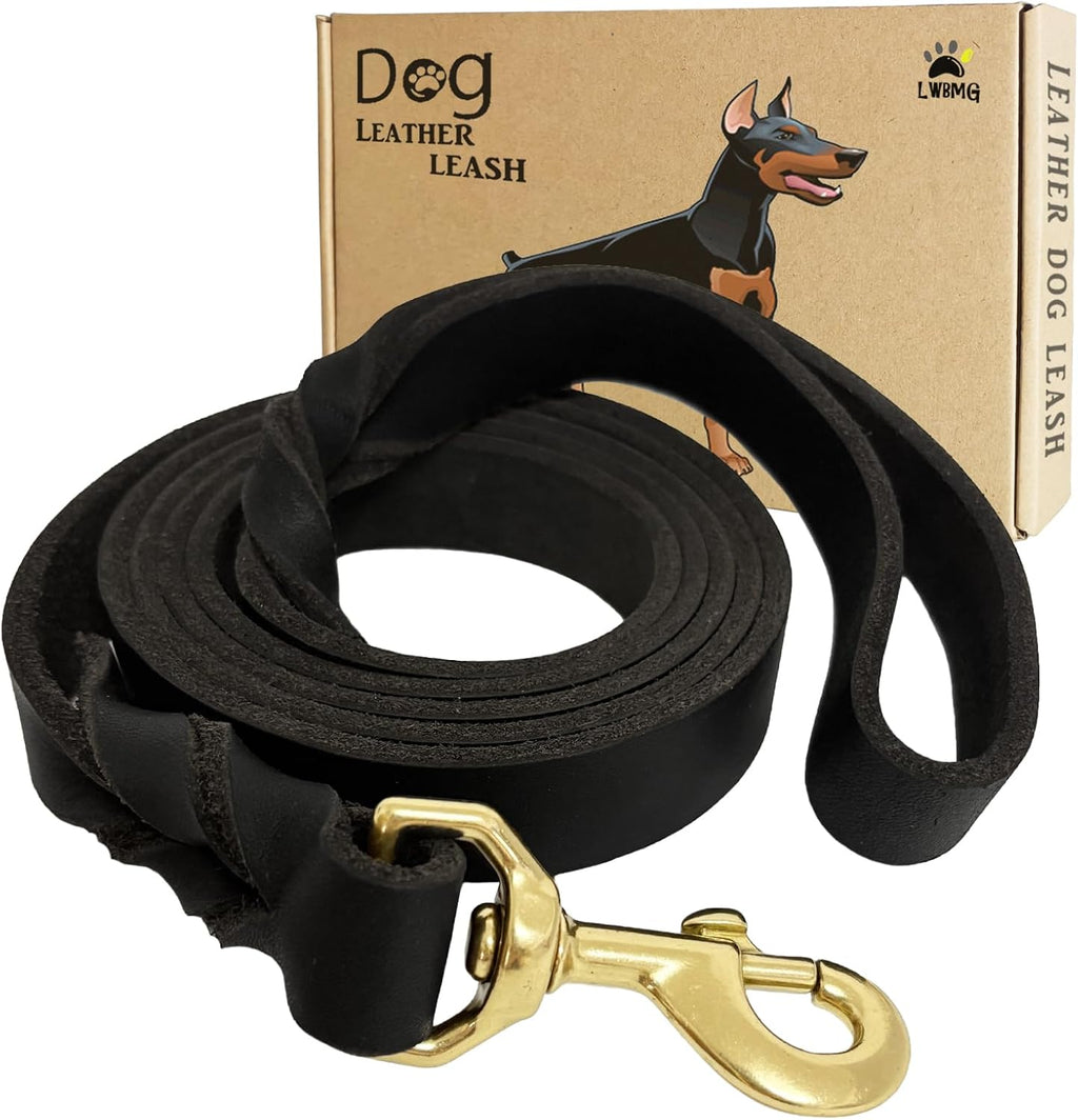 LWBMG Leather Dog Leash 6ft x 3/4 inch, Heavy Duty Genuine Leather Braided Dog Training Leash, Soft and Strong Pet Lead for Large, Medium, Small Dogs - Image 13