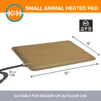 K&H Pet Products small animal outdoor heated pad dimensions and layout