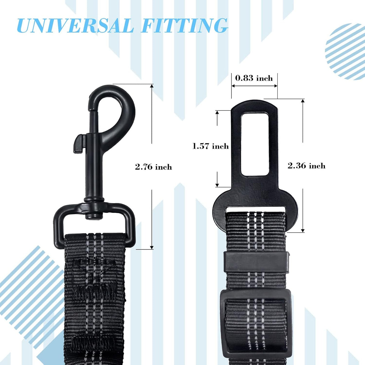 Close up of Pueenod dog seat belt bungee buffer