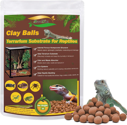ZeeDix 2 LBS Reptile Substrate Leca Balls - 100% Organic Expanded Clay Pebbles, Ideal Bioactive Terrarium Clay Balls Substrate for Reptile Terrarium Tank, Bearded Dragon, Tortoise, Gecko, Snake & Frog - Image 10