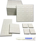 Reefing Art Breakable Coral Frag Tile ten piece pack front view showcasing the white ceramic texture.