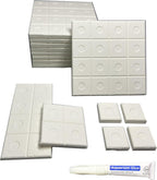 Reefing Art Breakable Coral Frag Tile ten piece pack front view showcasing the white ceramic texture.