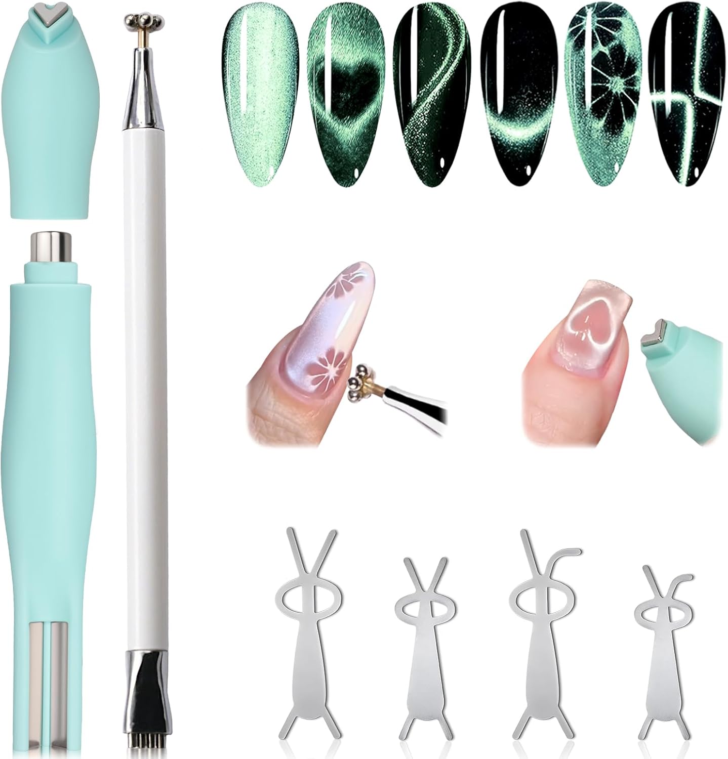 Rubyface 3 in 1 heart magnet for cat eye gel polish front view