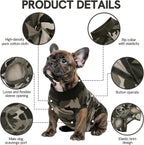 SAWMONG post surgery pet bodysuit showcasing the adjustable rear row button closure system.