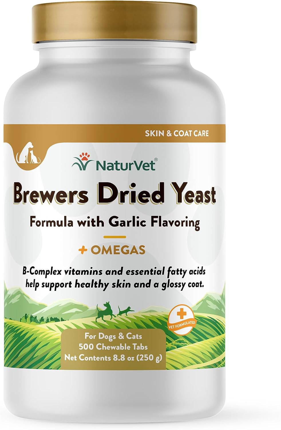 NaturVet - Brewer's Dried Yeast Formula with Garlic Flavoring - Plus Omegas | Rich in Omega-3, 6 & 9 Fatty Acids | Fortified with B1, B2, Niacin & Vitamin C | for Dogs & Cats | 1000 Chewable Tablets - Image 11