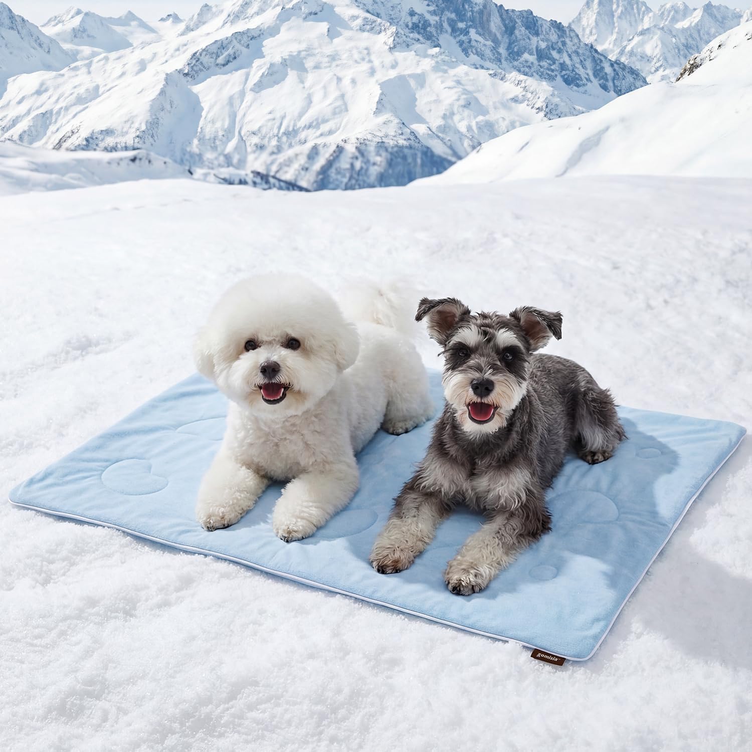 ZOMISIA Cooling Blanket for Large Dogs - Washable Dog Cooling Mat for Hot Weather, Travel Soft Pet Summer Essentials, Grey, 40"x50" - Image 11