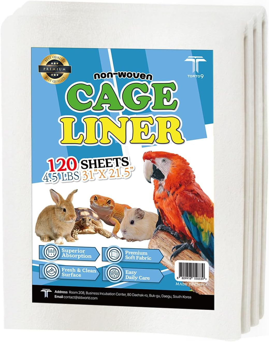 T TORTO9 Bird Cage Liner - 120 Paper Sheets, 20" x 18", 2.9 lb - Ideal for Pet Habitats, Bulk Pack for Long-Lasting Use, Newsprint Texture, Convenient Parcel Packaging - Image 12