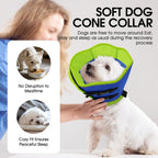 Sunfura large dog recovery collar showing hook and loop closure