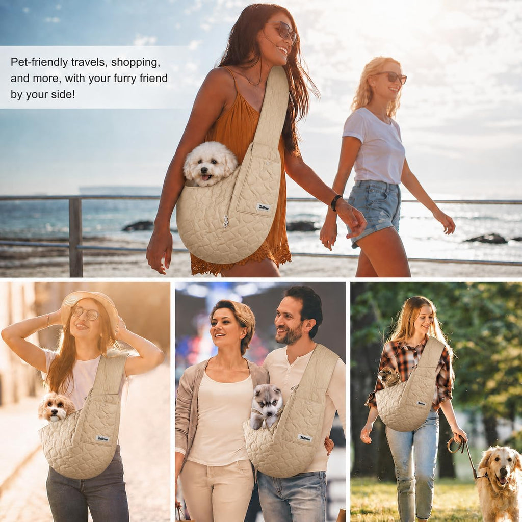 Silicone non-slip interior lining of JourCraf pet sling