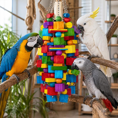 Zephyriel non toxic bird cage toy with edible dyes illustration