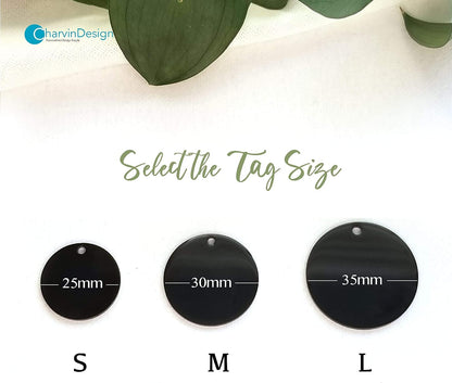 Twenty&Sixty premium pet identification disc showcasing the durable 316L stainless steel material thickness