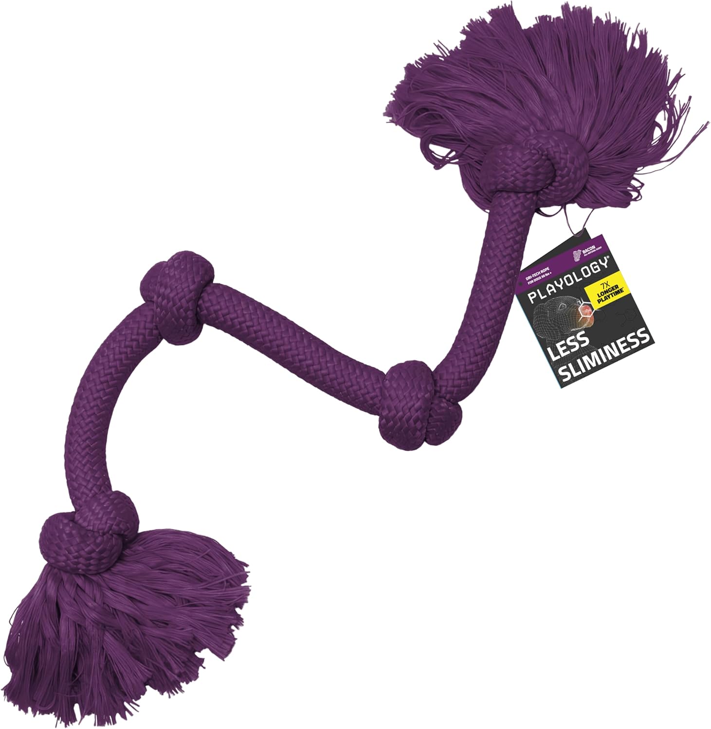 Playology Dog Toys | Dri-Tech Rope Tug of War Dog Toy for Tough Chewers | Peanut Butter Scented Jumbo Tug Rope Toys for Large Dogs - Image 9