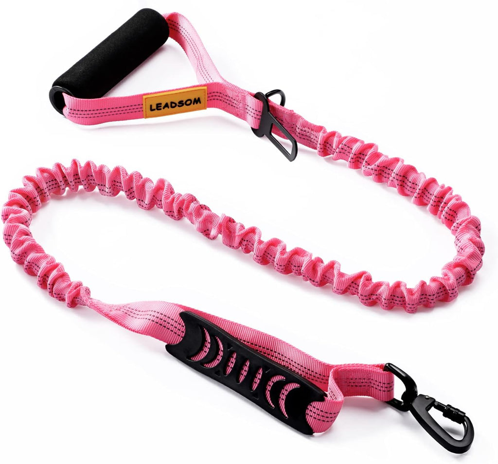 6FT Highly Reflective Heavy Duty Elastic Bungee Medium and Large Dog Leash Shock Absorbing with Comfortable Padded Handle and Traffic Handle Suitable for Training - Image 10