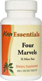 Kan Herbs Four Marvels 120 tablets bottle side view showing directions