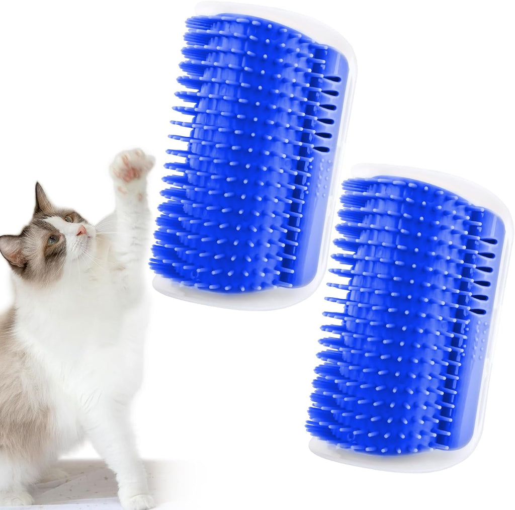 2Packs Cat Self Groomer, Wall Corner Scratcher With Catnip, Soft Brushes, Self Grooming Brush Wall Corner Massager Combs for Long Short Fur Kitten Indoor Cats (Grey) - Image 9