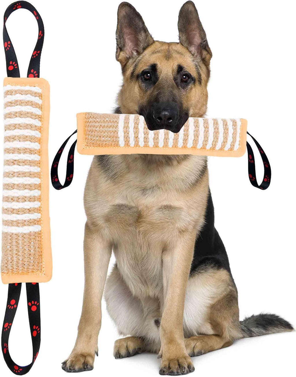 Clysoru Dog Tug Toy Tough Jute Bite Pillow Lasting Training Equipment Puppy to Large Dogs Interactive for Large and Small - Image 13