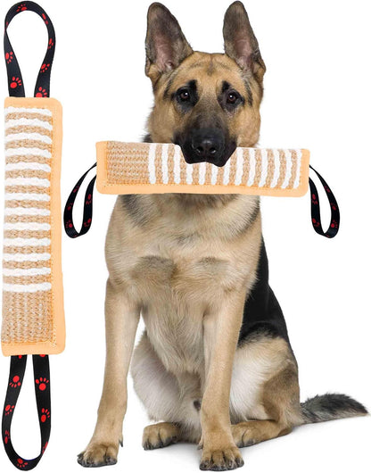 Clysoru Dog Tug Toy Tough Jute Bite Pillow Lasting Training Equipment Puppy to Large Dogs Interactive for Large and Small - Image 13