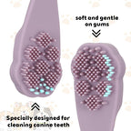 Pet owner using Exircy finger brush to clean cat teeth