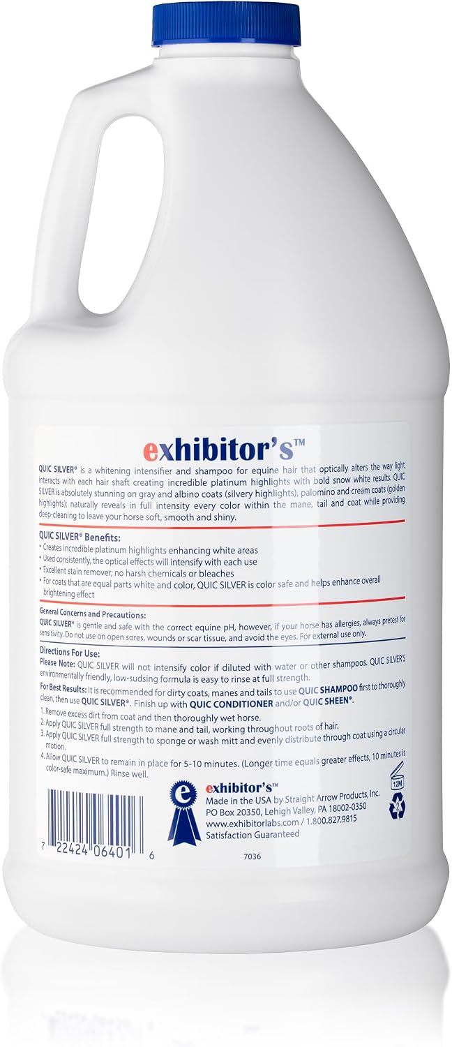 Exhibitors purple whitening intensifier shampoo for horse coat care