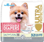 Paw Inspired 32ct Disposable Dog Diapers | Female Dog Diapers Ultra Protection | Diapers for Dogs in Heat, Excitable Urination, or Incontinence (Small) - Image 10