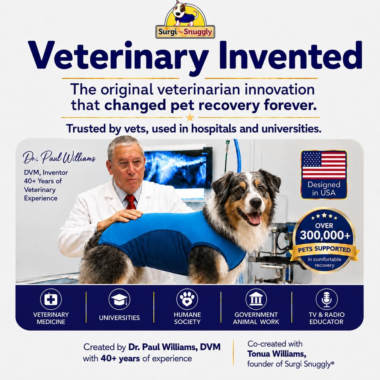 Surgi Snuggly veterinarian approved e collar alternative medical garment for dogs