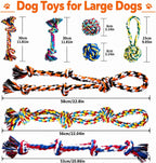 Heavy duty cotton toy set packaged and ready for medium to large aggressive chewing breeds.