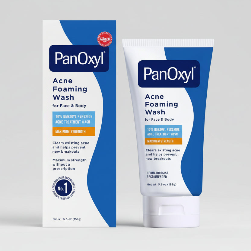 PanOxyl 10% Benzoyl Peroxide Acne Foaming Wash front view