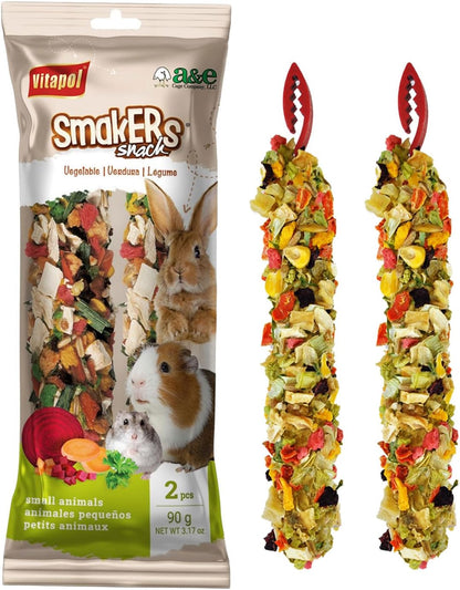 A&E Cage Company Vitapol Smakers Vegetable Treat Sticks front package view small animal snack