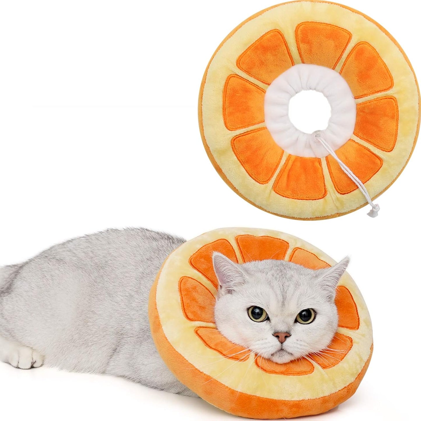 ANWA Adjustable Cat Cone Collar Soft, Cute Cat Donut Collar After Surgery, Kitten Recovery Cones to Stop Licking - Image 13