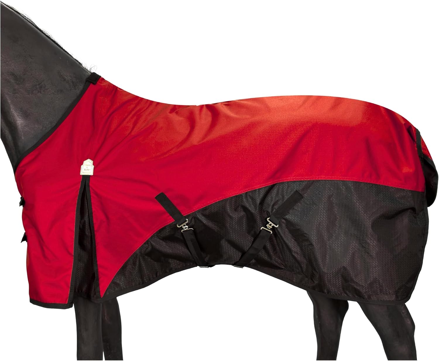 BARN & STABLE 600D Ripstop Lightweight Horse Turnout Sheet No Fill,Water-Resistant & Breathable Horse Blanket for Spring and Mild Weather, with Anti-Rub Fleece Withers - Image 9