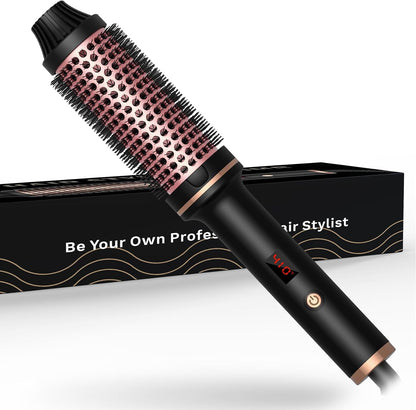 Chamequinho thermal brush front view showcasing the 1.5-inch ceramic barrel.
