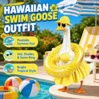 Bailiyake Hawaiian swimming goose clothing set with miniature summer accessories.