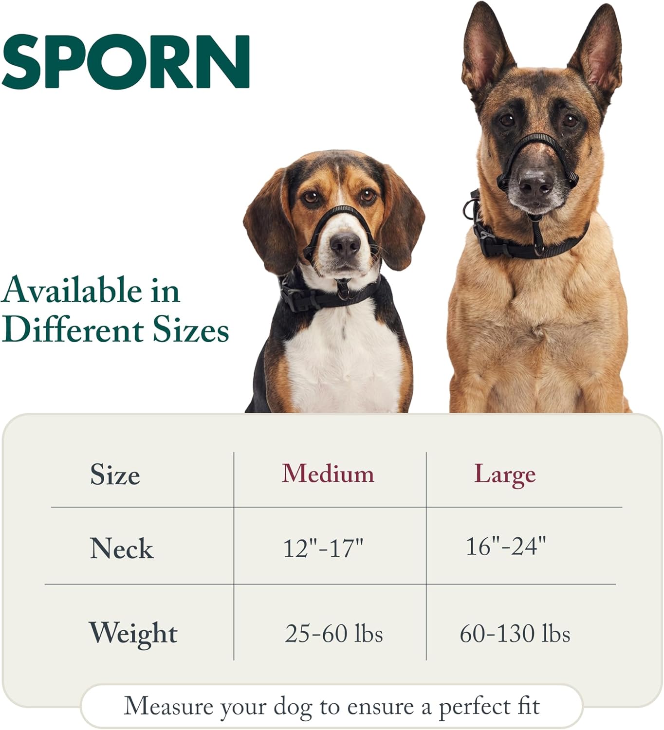 Sporn humane anti choke head collar for large breeds
