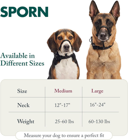 Sporn humane anti choke head collar for large breeds